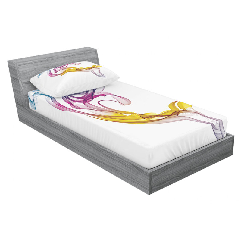 Microfiber Sheet Set, Twin Sheet Set with Fitted Sheet