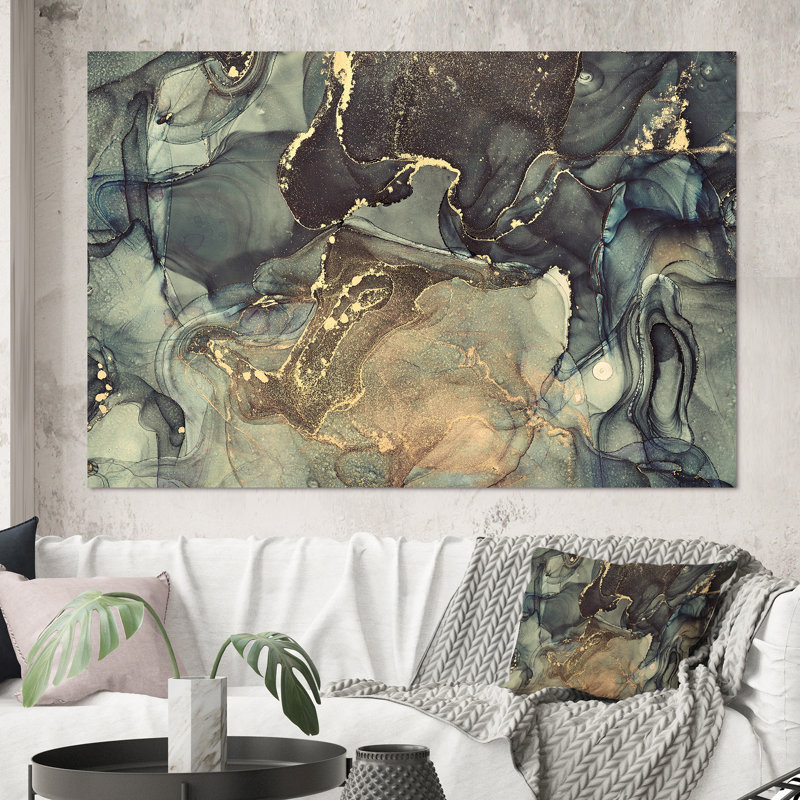 «Black Gold Infusé», reproduction d'art sur toile, H 40 po x l 60 po x P 1,5 po, Toile tendue