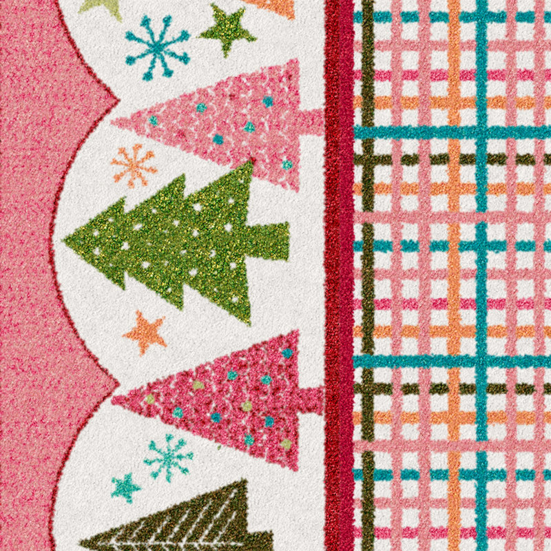 Arbres rétro, 5'4"x7'8" Rectangle