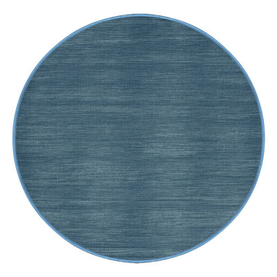 Tapis bleu uni lavable à la machine