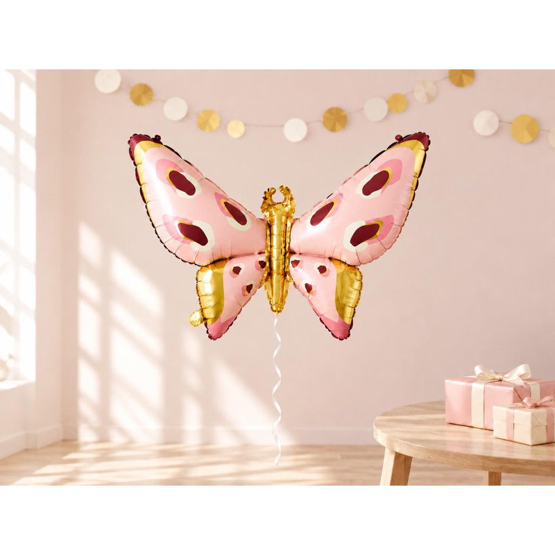 Enchanted Pink Butterfly Mylar Balloon - Delicate Decor for Baby Showers and Birthday Parties