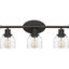 Éclairage pour salle de bain à intensité variable en bronze 3 lumières Nelda