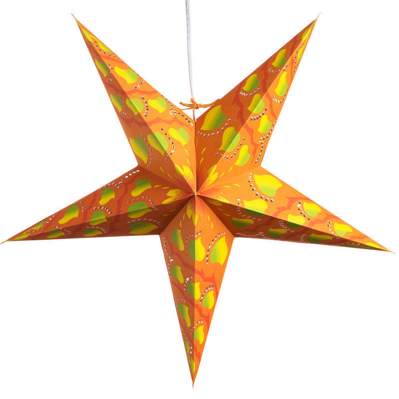 24'' Paper Astrology & Stars Lighted Ball Ornament