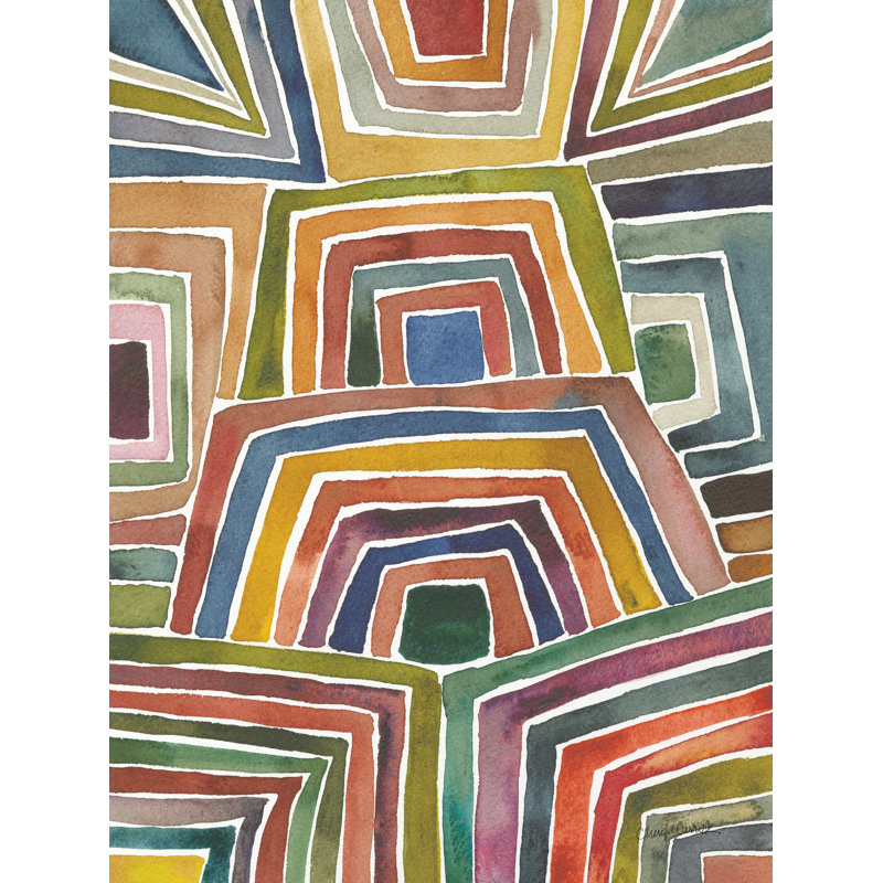 «Stripes II Crop» par Cheryl Warrick - impression sur toile tendue, H 16 po x l 12 po