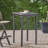 Acacia Wood Dark Gray Square Bar Table