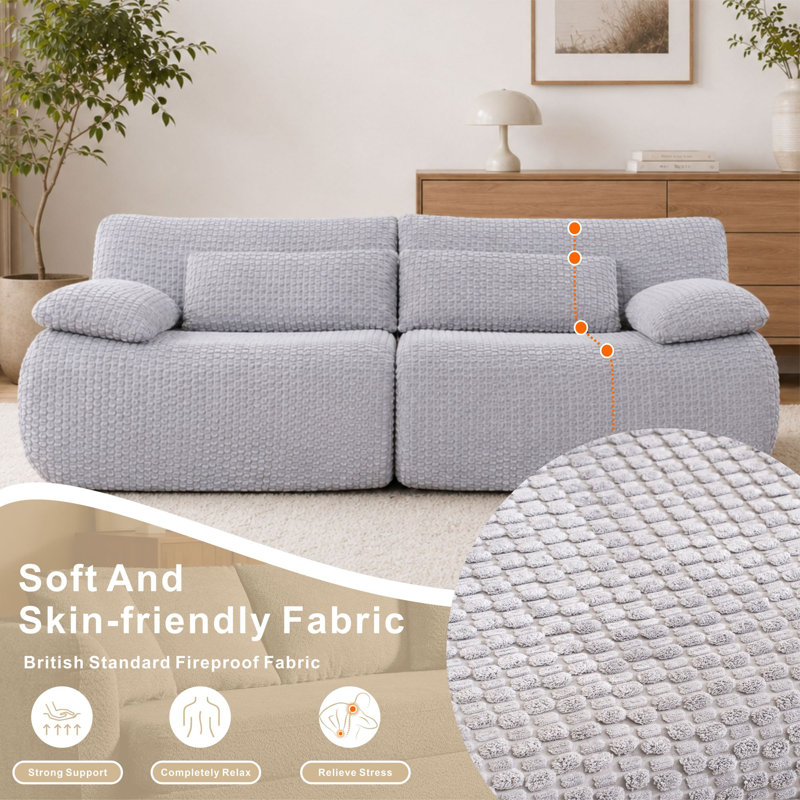 MIMO Oversized 2-Seat Modular Sectional Sofa, 2-Seat