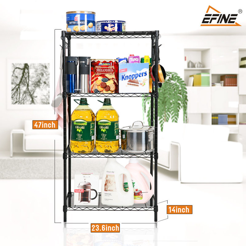 47" H x 23.6" W x 14" D Shelving Unit