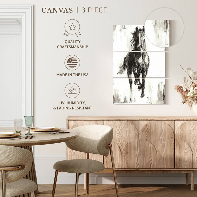 Brampt Rustic Black Stallion I, 38" H x 24" W