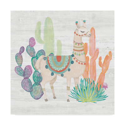 Tomy 'Lovely Llamas II' Canvas Art