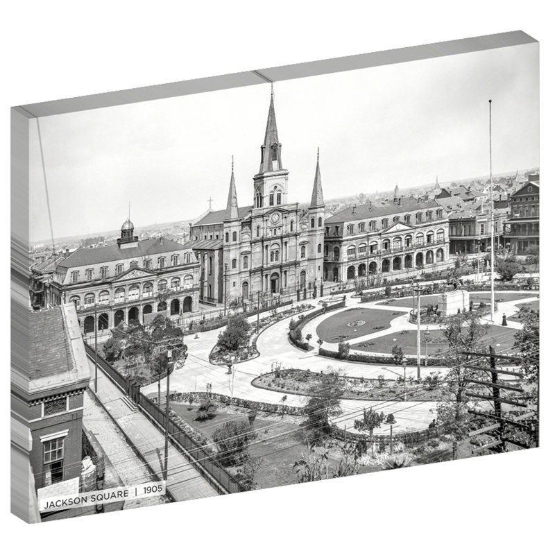 Jackson Square, Historic New Orleans - reproduction de photo sur toile tendue, H 30 po x l 40 po x 1,5 po