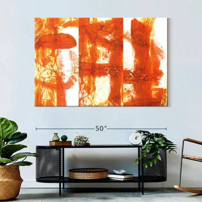 Orange Abstract Canvas Print, 34" H x 51" W x 1.25" D