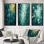 California Sunshine Retro Abstract Turquoise - Abstract Painting Art Set Of 3 Pieces-1047222184-1047222190