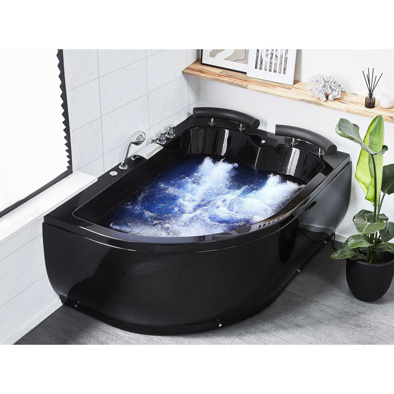 Bracey 1590mm x 113mm Whirlpool Acrylic Bathtub with Tap, Left Hand