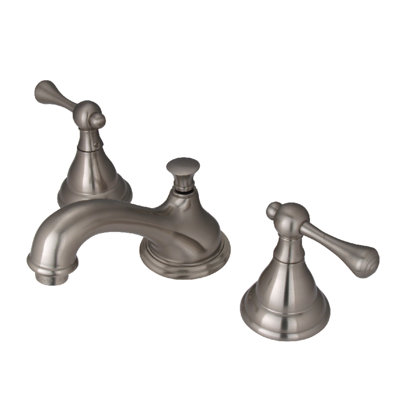 Widespread Bathroom Faucet with Drain Assembly