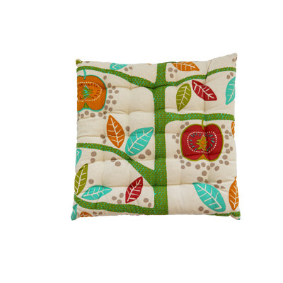 Flowers Pale with Leaves Garden Seat Cushion