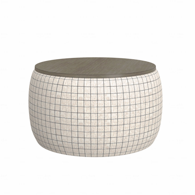 Ottoman With Storage Function, Fabric Upholstered