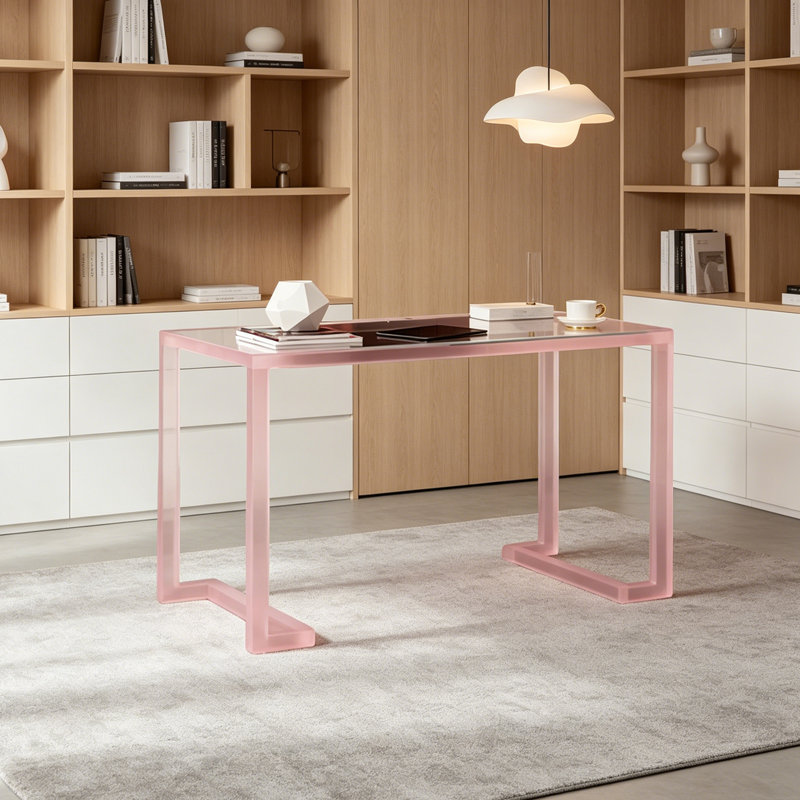 Bureau en verre trempé moderne Modern Design, 29.92" H x 55.11" W x 23.62" D