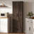 71" Brown Kitchen Pantry Cabinet with Barn Doors, Drawer & Adjustable Shelves