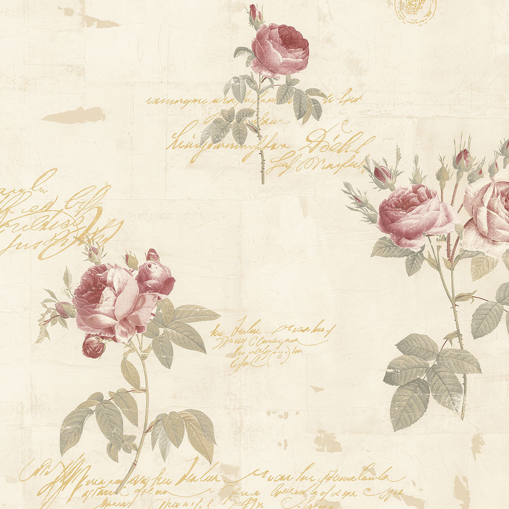 Murfreesboro 32.7' L x 20.5" W Peonies Textured Wallpaper Roll Ophelia & Co. 