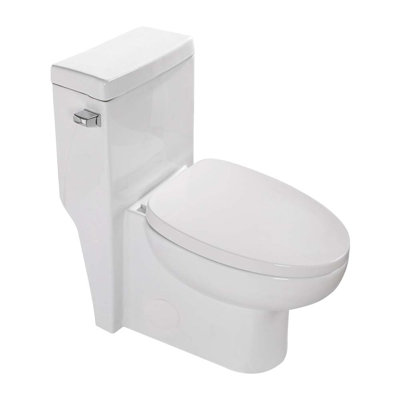 Tusuton 1.28 Gallons GPF Elongated One-Piece Toilet (Seat Included)