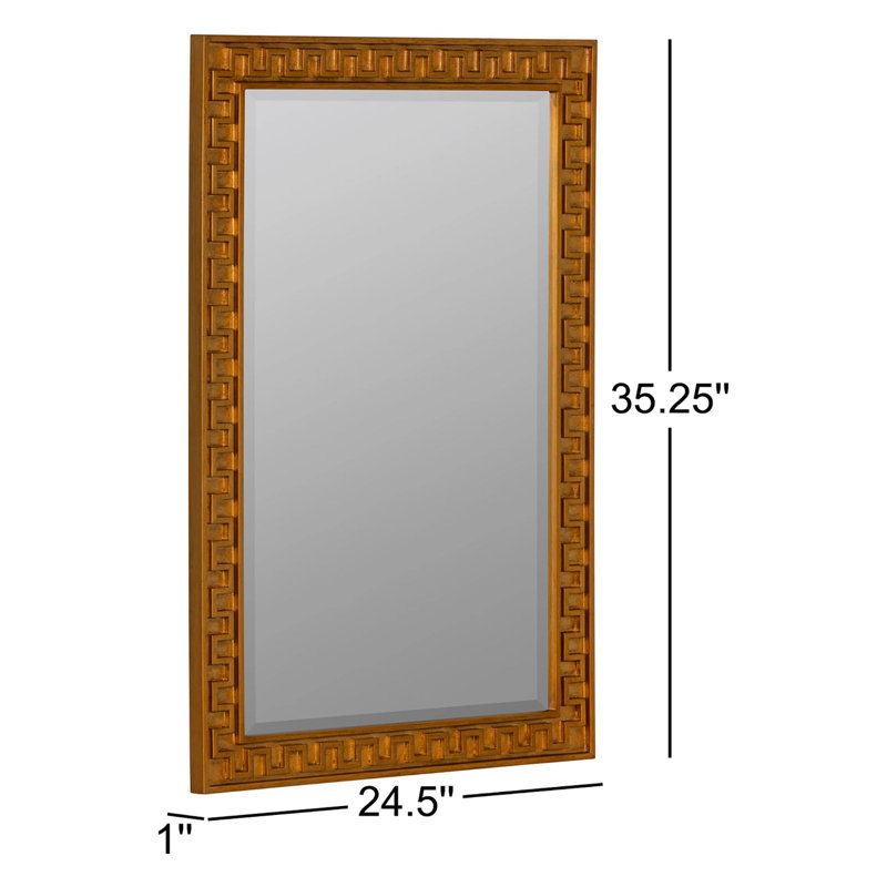 Greek Key Wall Mirror by Erin Gates, Gold
