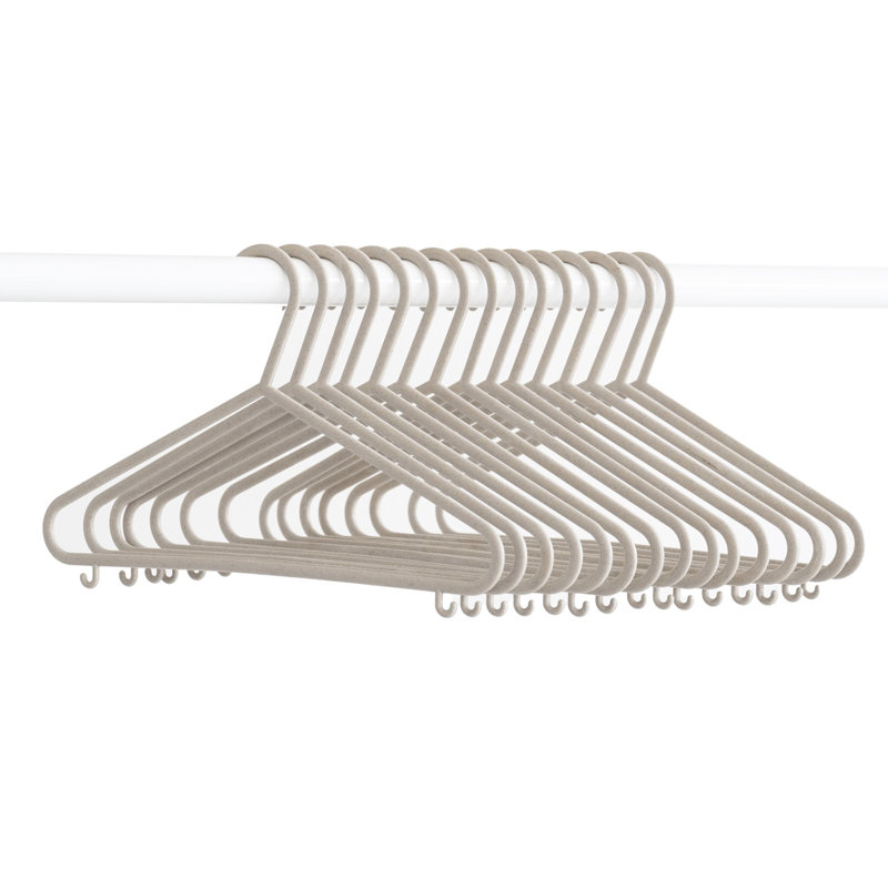 Eco-Friendly Wheat Straw Beige Children's Clothes Hangers, Pack of 30