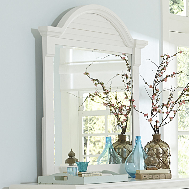 Alvy Square Dresser Mirror, White