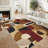 Boho Geometric Machine Washable Rug with Rubber Backing Soft Low Pile Non Slip Carpet for Living Room Bedroom-657786809