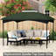 2 Gazebo Canopy Replacement, 10' X 12', With Drainage. Increases Gazebo's Stability And Ventilation Functionality 12' Top 2, . Improves Durability