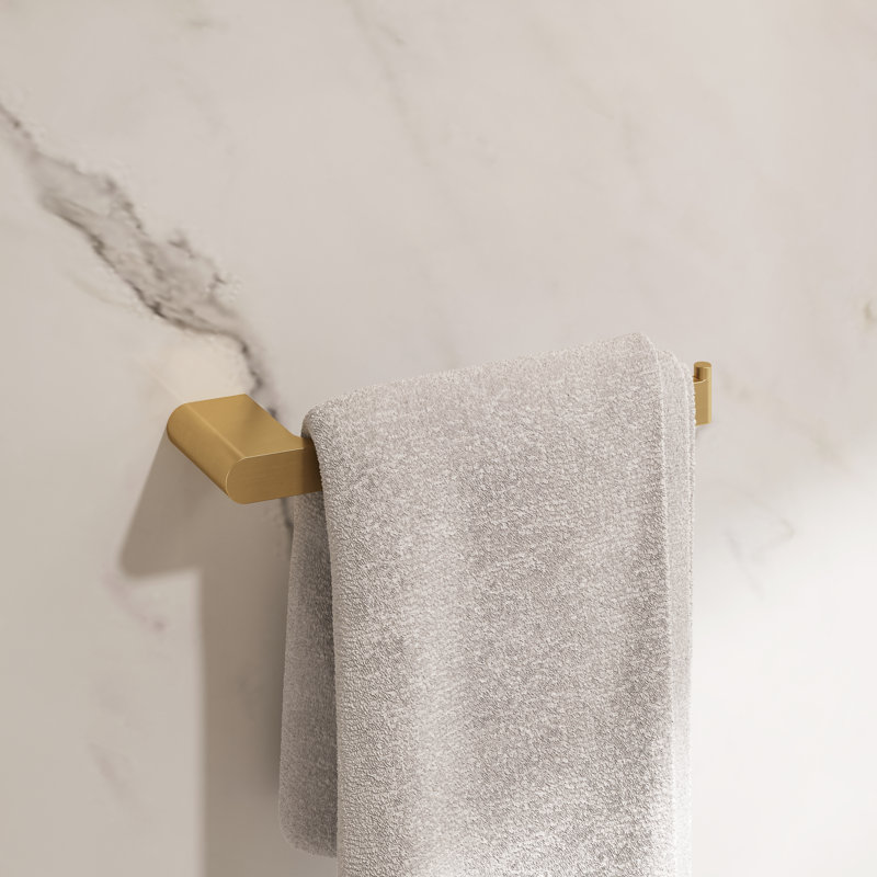 Porte-serviettes 10 po Rugen, porte-serviettes en or brossé, ensemble de quincaillerie de salle de bain, support à serviettes de bain