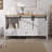 60" Farmhouse Bathroom Vanity With Double Sink, 2 Sliding Barn Doors & 5 Drawers