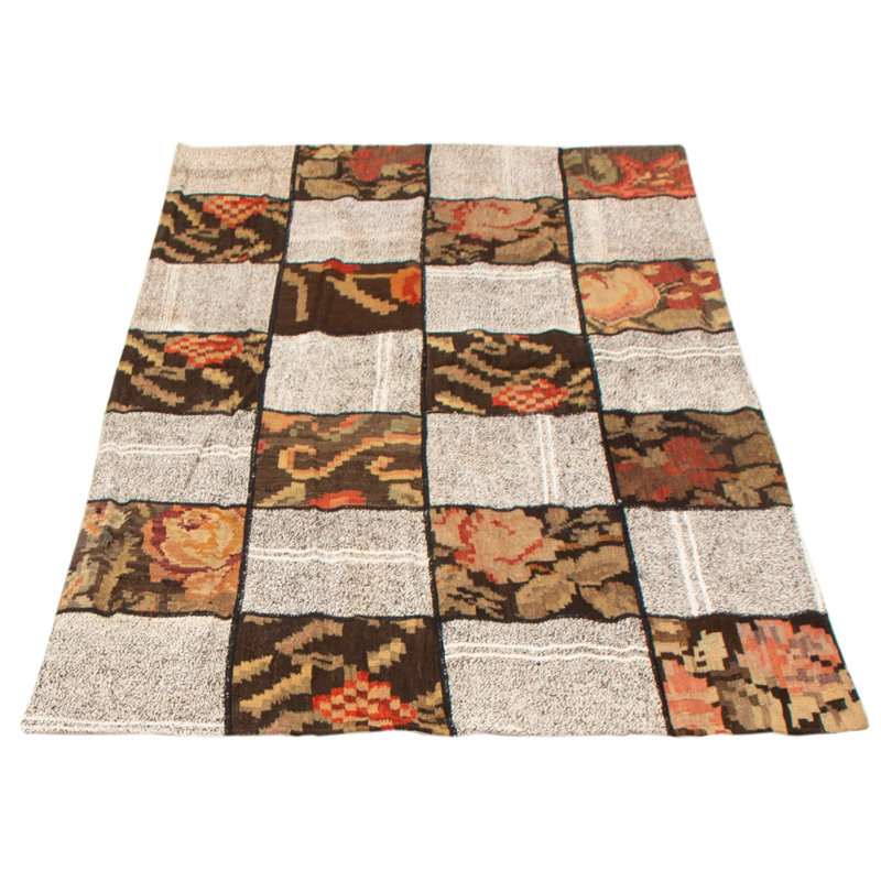 Alixzander Wool Patchwork Indoor Rug