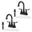 Robinet de salle de bain à poignée double 4 po avec ensemble de bonde 4 po-128592685
