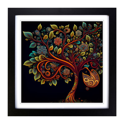 Apple Tree Paisley Art - Framed Print