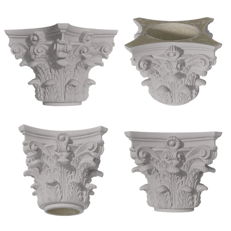 Colonne ronde Endura-Stone, 12 po de diamètre x H 9 pi ,  Base toscane et capitale romaine corinthienne