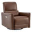 Fauteuil inclinable électrique pivotant en cuir véritable Sant-121439191