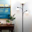 Sky Dome Double 72 in. Industrial 3-Way Dimming LED Black Floor Lamp with 3 Versatile Adjustable Bowl Shades-62954077