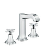 Hansgrohe Metropol Classic Widespread Faucet 160 with Cross Handles and Drain Assembly, 1.2 GPM