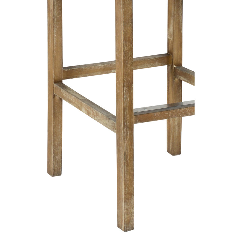  Ensemble de 2 tabourets de bar rembourrés avec capitonnage à boutons gris H 43 po