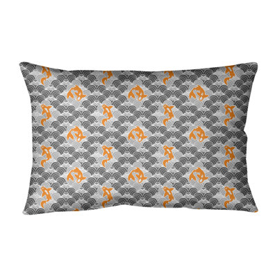 Housse de coussin rectangulaire Katelyn Elizabeth Koi Fish Waves