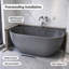 Baignoire autoportante de forme ovale à surface solide de 63 pouces KAKUSIGA pour la salle de bain