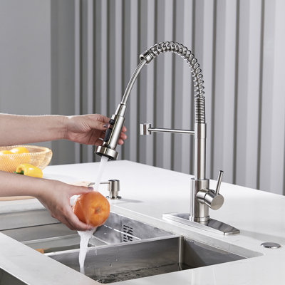 Robinet de cuisine rétractable avec accessoires FORIUS