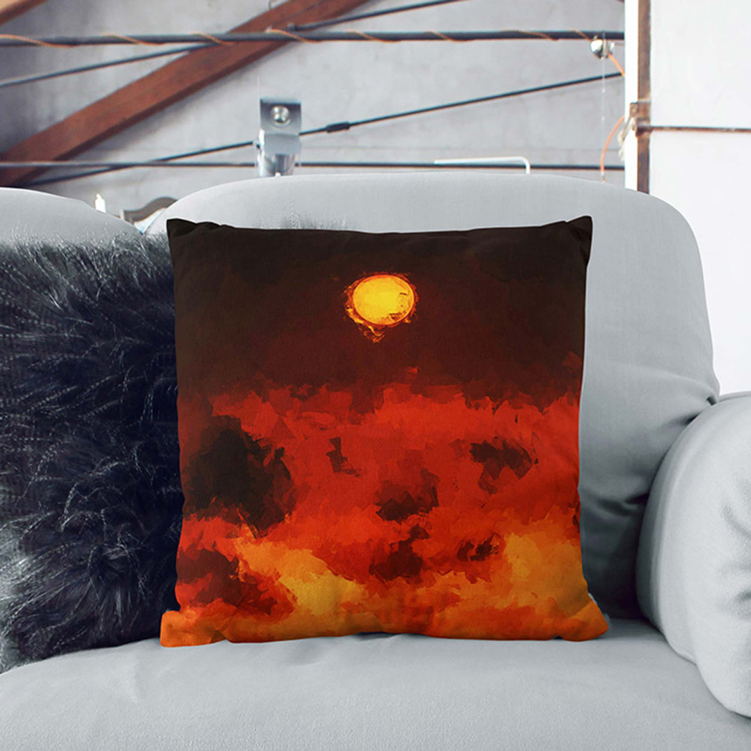 Sunset on Fire Cushion with Filling