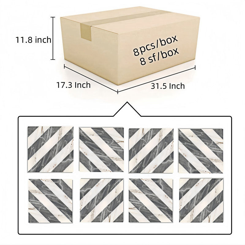 Polished Marble Tile,1 box 8 pcs