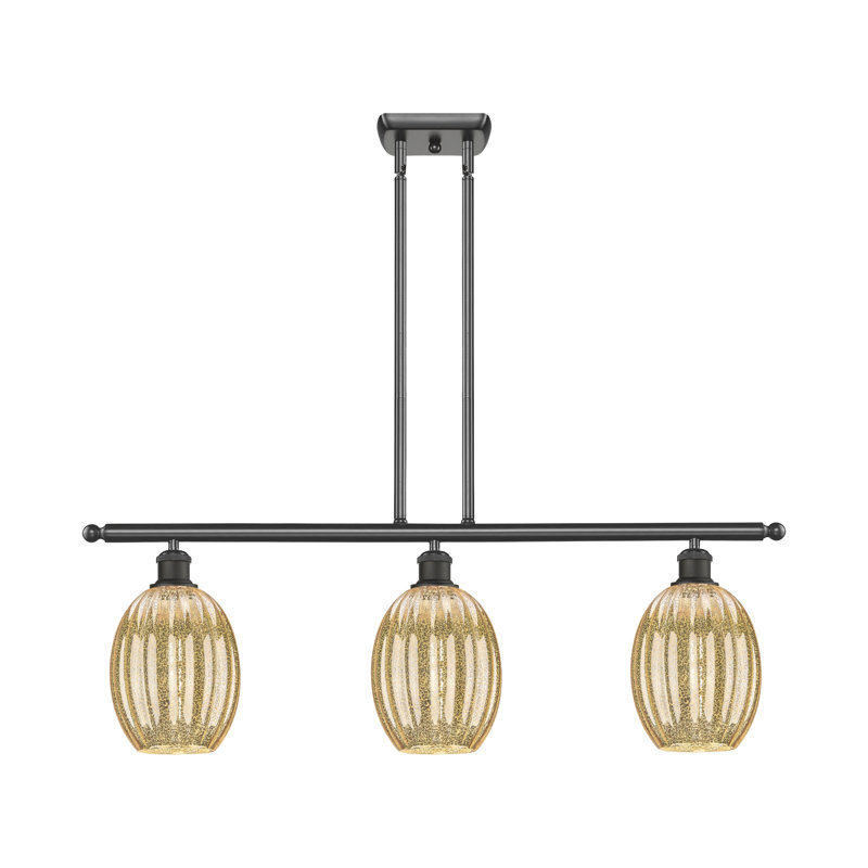 Ballston - Draves - Luminaire suspendu pour îlot de jardin à 3 ampoules, Mercure, Bronze frotté à l'huile