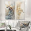 Ensemble de 2 décorations murales beiges et dorées Dolphin Happiness - Dolphin-1664199825