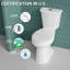 Toilette compacte deux pièces pour personnes âgées 21 ", 1,1 / 1,6 GPF Tornado Dual Flush, carte 1000g, blanc-113957691