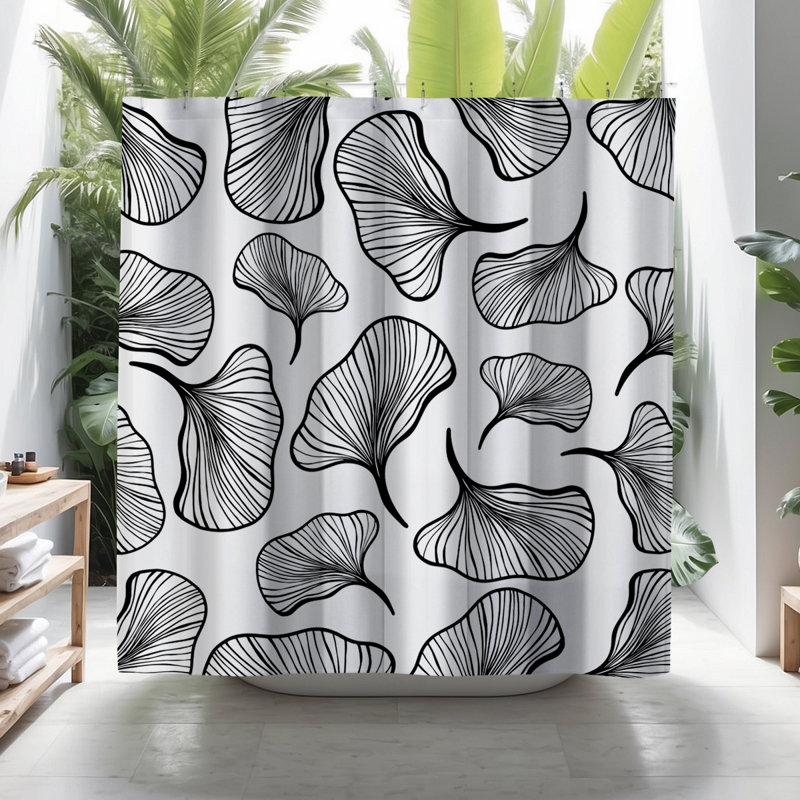 Coco Shower Curtain, Black