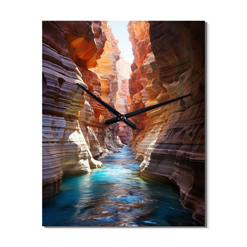 Horloge murale moderne Canyon Antelope, H 32 po x l 24 po x P 1 po