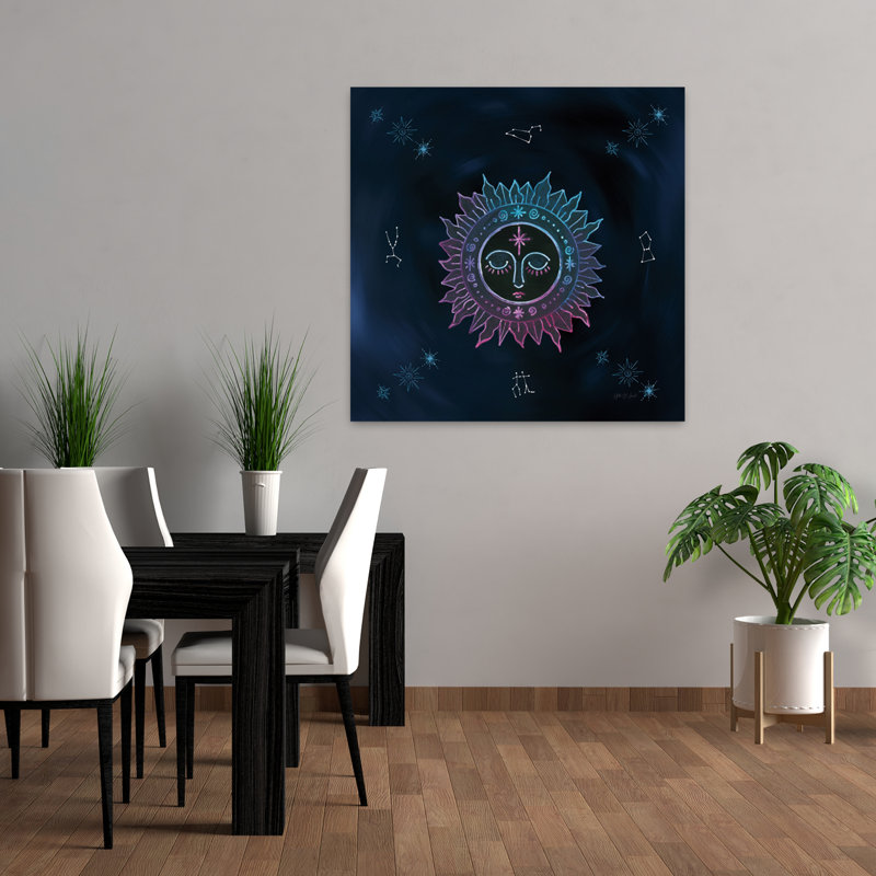 Mystic Sun, art contemporain, H 36 po x l 36 po